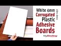 White 4mm Corrugated Plastic Adhesive Boards