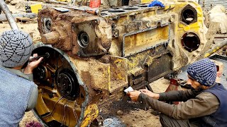 komatsu six cylinder Diesel Engine Restoration Complete Process by Pakistani Trucker 15,060 views 3 months ago 55 minutes