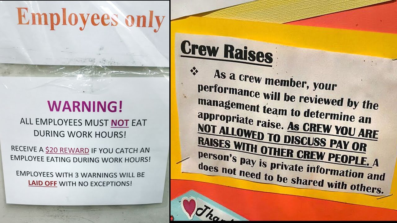 Ridiculous Rules For Employees Set By Delusional Bosses YouTube