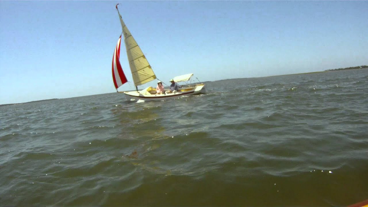 goat island skiff maiden launch - youtube