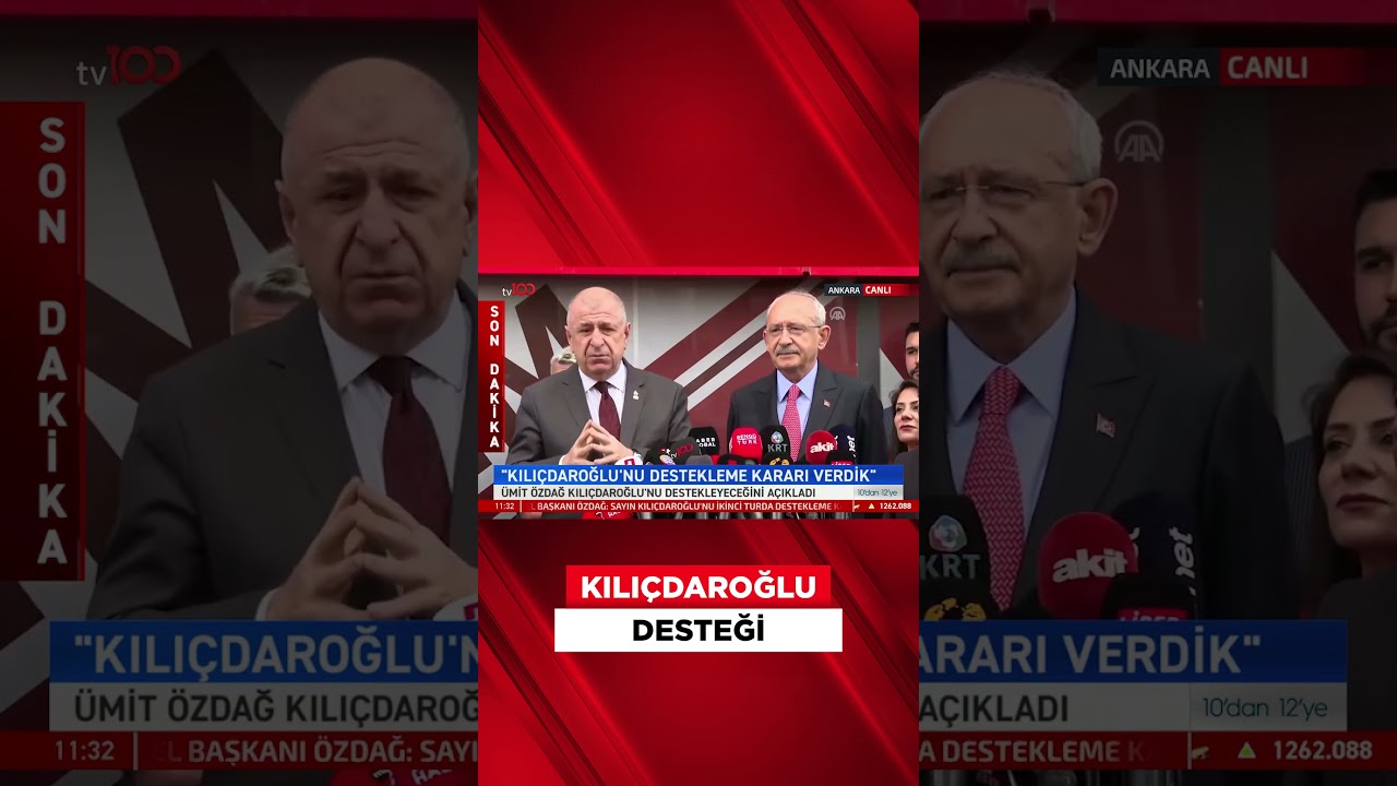 ⁣Ümit Özdağ, Kemal Kılıçdaroğlu'nu destekleme kararı aldı #shorts