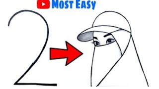 Güzel Eşarplı Kadın Çizimi Hijab Girl Drawing Muslim Girl Drawing Girl Drawing For Beginners