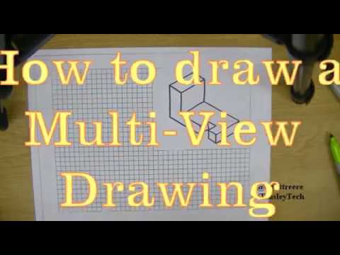 How to draw multi view drawing - YouTube