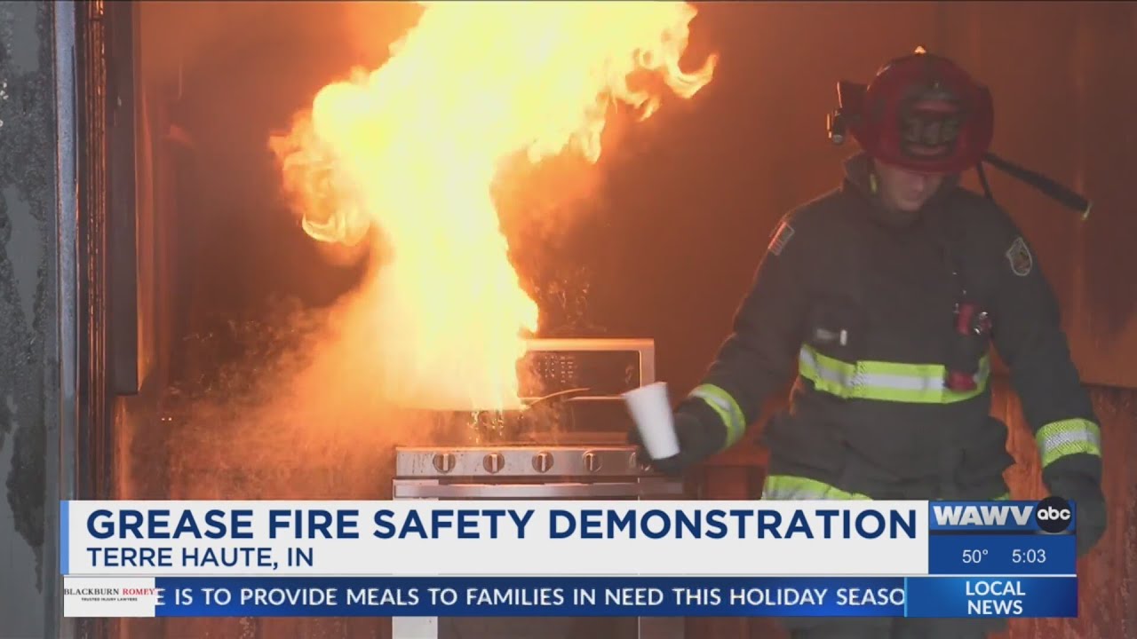 Terre Haute Fire Department gives grease fire safety demonstration ahead of holiday