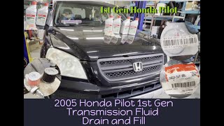 How to Drain & Fill on 2005 Honda Pilot Transmission oil fluid filter change / 1st Generation 0305