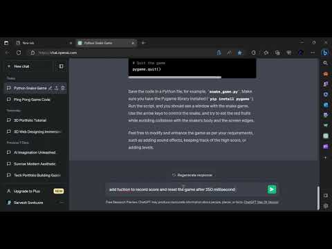 Unleashing Imagination: Snake Game Powered by Python and AI