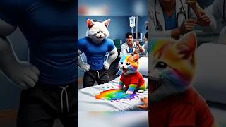 A Kitten Being Saved By Its Father