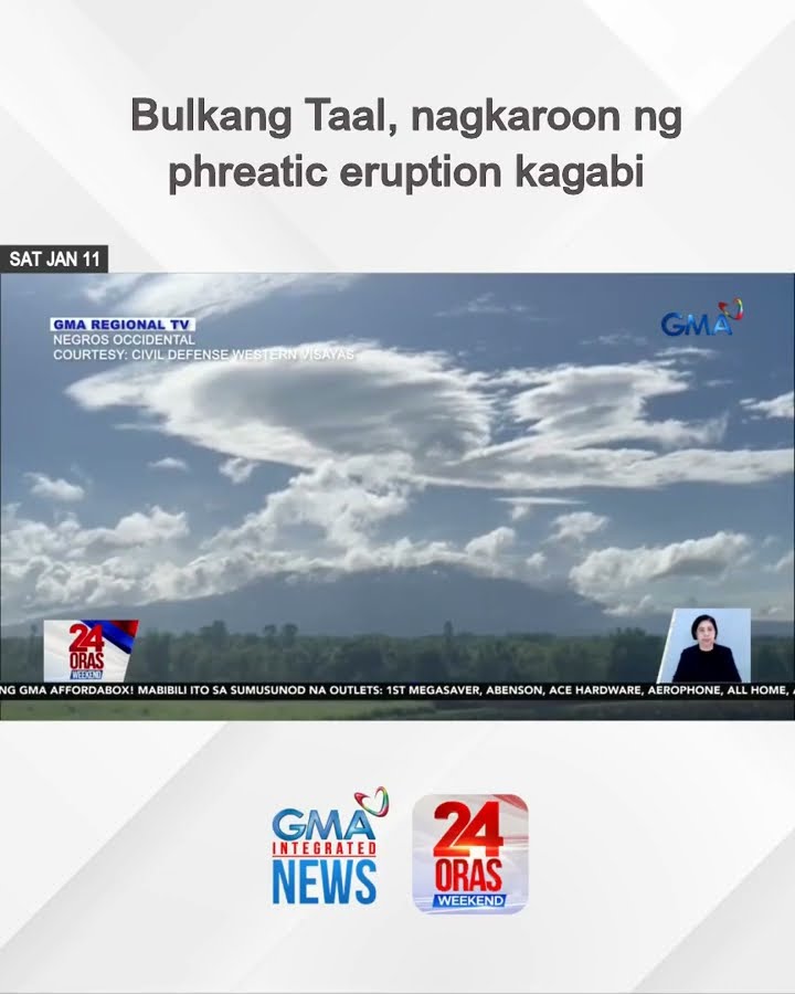 Bulkang Taal, nagkaroon ng phreatic eruption kagabi | 24 Oras Weekend