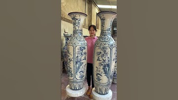 Lục Bình Tứ Cảnh Vẽ Kỹ Men Rạn Cao Cấp - Mẫu Độc Quyền Tại Quỳnh Gốm.Liên Hệ:0355842504