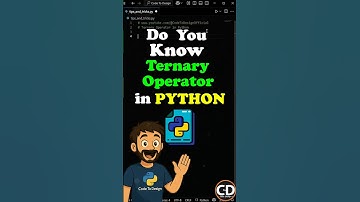Do You Know About The Ternary Operator In Python #python #coding #programming