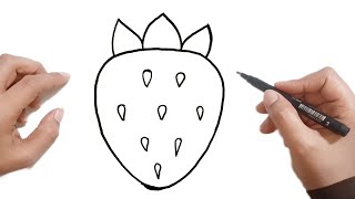 كيف ترسم فراولة/رسم فراولة سهلة خطوه بخطوه للمبتدئين/رسم سهل جدا/تعليم الرسم خطوه بخطوه للمبتدئين