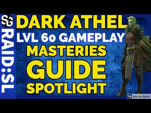 [RAID SHADOW LEGENDS] DARK ATHEL GUIDE REVIEW MASTERIES LVL 60 GAMEPLAY