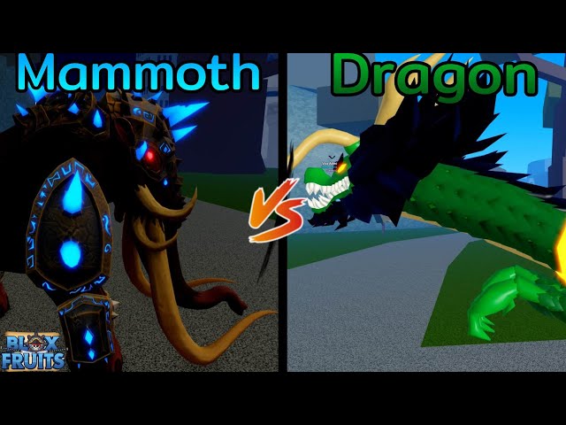 Mammoth Vs Dragon - Blox Fruit 