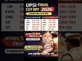 upsi expected cutoff #upsi #study #uppolice #upsc #delhipolice #upsssc #upsiupdate #upsi2026 #trend