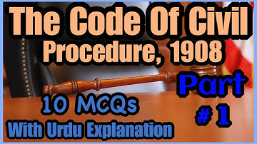 Cpc,1908 MCQs | law gat 2021 | law gat test preparation