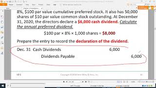 Chapter 2: Dividends...Allocating Cash Dividends Between Preferred and Common Stock (Video Part 3)