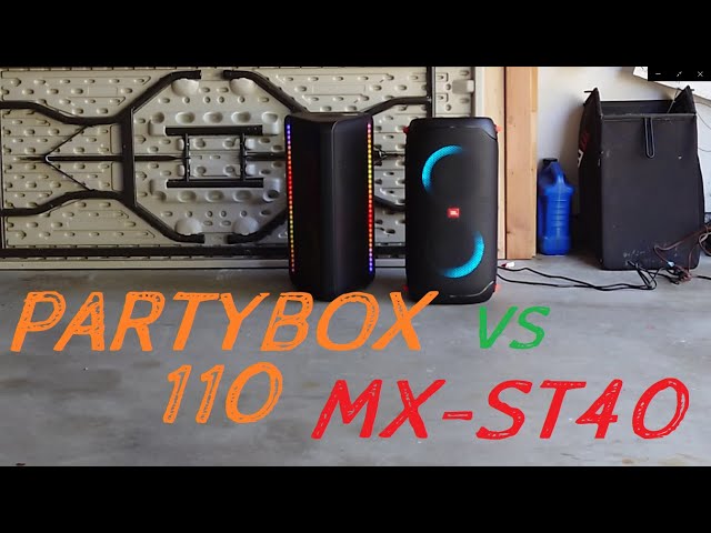 JBL Partybox 110 vs Samsung MX-ST40B 🛠 Garage Battle - Bluetooth Party Speakers🔌 Plugged In