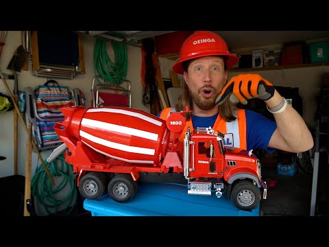 Handyman Hal learns about Concrete Trucks for Kids