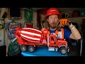 Handyman hal learns about concrete trucks for kids