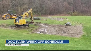 Local dog park slightly behind schedule due to recent severe weather