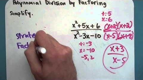 Polynomial Division by Factoring (6-3-1)