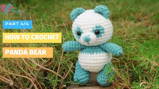 Moster PANDA 🐼 💯 en #crochet Taille 30 cm Yeux de sécurité de 10