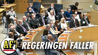 Här fälls Stefan Löfven i riksdagen