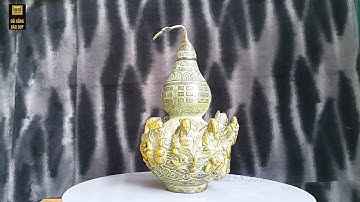 Hồ Lô Bát Tiên. Chất liệu đồng hun giả cổ