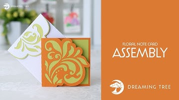 SVG File - Floral Note Card - Assembly Tutorial (For Cricut, Silhouette, and ScanNCut)