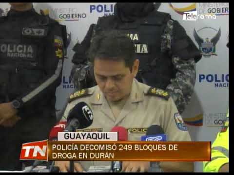 Policía decomisó 249 bloques de droga en Durán