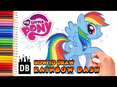 How to Draw Unicorn Rainbow Dash | My Little Pony | For Kids Easy Step By Step