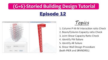 Identify All Failures for Concrete Frames and Shear Wall in ETABS I Episode 12