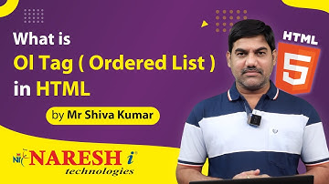 What is Ol tag ( Ordered List ) in html How its works | by Mr. Shiva Kumar | NareshIT