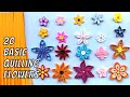 Can you make all these 20 basic quilling flowers quilling paper art for beginners