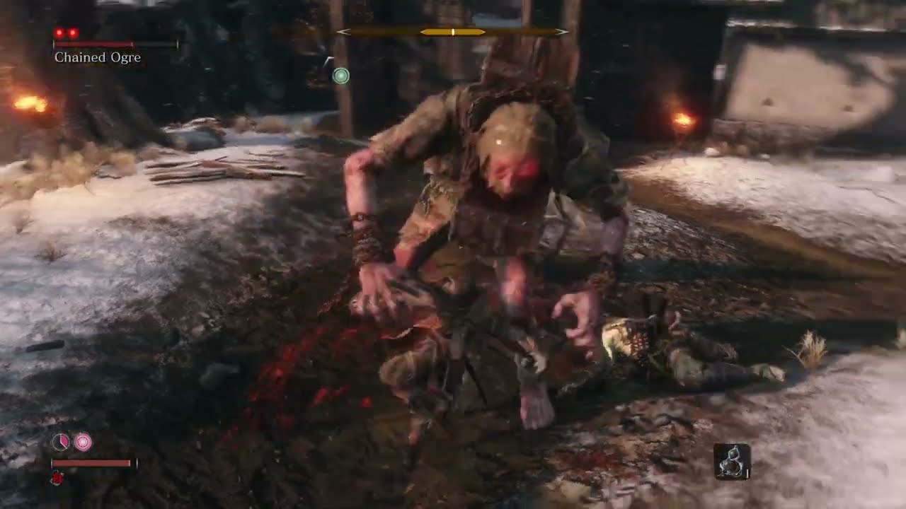 Sekiro: Shadows Die Twice - Crushing The Chained Ogre With NO FIRE (Charmless)