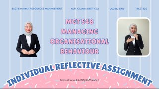 MGT548 REFLECTIVE ASSIGNMENT 