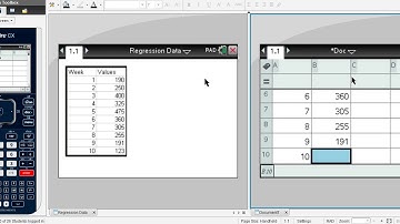 Quadratic Regression with TI-nispire - QUICK GRAPH