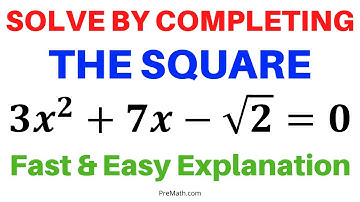 Solve Quadratic Equations Involving Radicals by Completing the Square | Easy Step-by-Step Tutorial