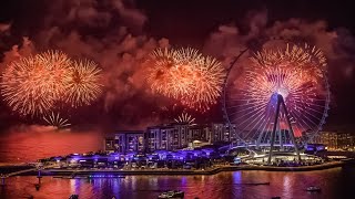 إحتفالات رأس السنة في عين دبي على شاطئ جميرا | إحتفالات رأس السنه 2023 في دبي - Dubai Fireworks