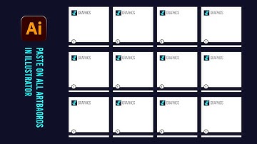 Paste Objects On All Artboards in Adobe illustrator | Beginner Tutorials | Illustrator Tips & Tricks