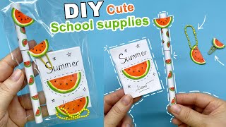 Làm đồ dùng học tập Dưa Hấu nhỏ xíu Cute | DIY school supplies -watermelon| Liam Channel