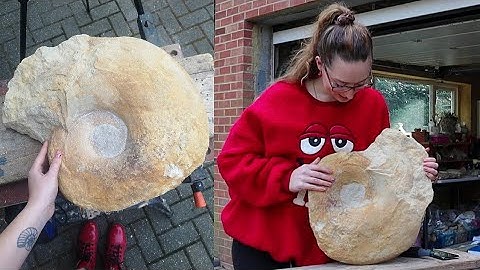 Prepping My Biggest Fossil Find! MEGALYTOCERAS Ammonite - Fossil Friday