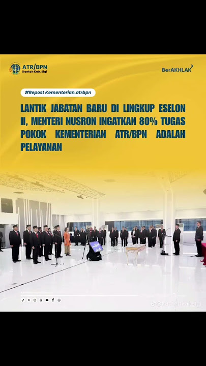 Lantik Jabatan Baru di Lingkup Eselon II,