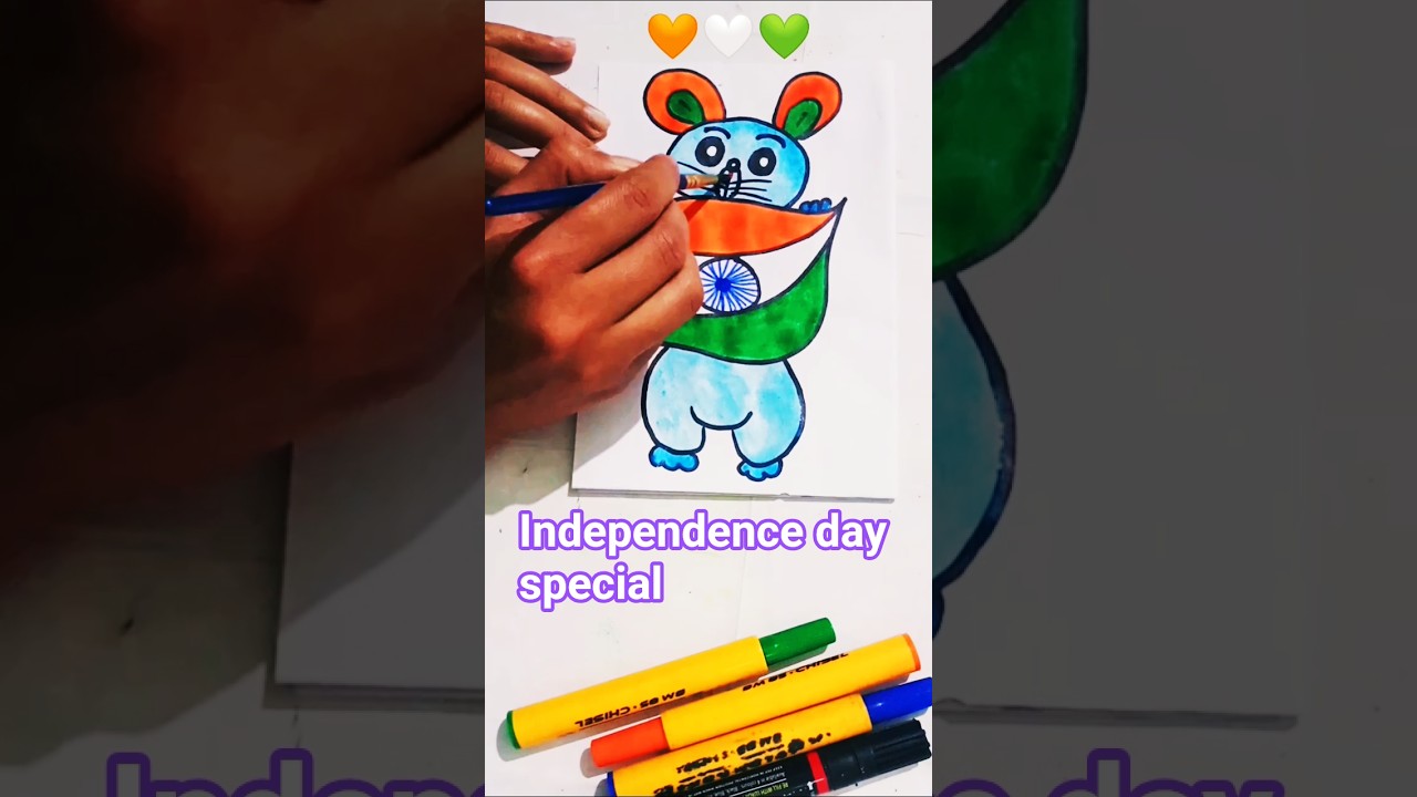 #Independencedayspecial 💚🤍🧡 #Teadybeardrawing 😱 #art #Drawing #easy