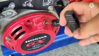 how to start HONDA GX 80 SPRAY machine