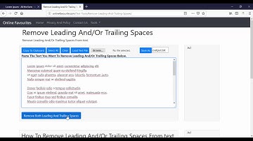 How To Remove Leading And Trailing Spaces From text Video Tutorial.