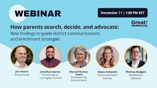 How parents search and advocate: Findings to guide district communications and enrollment strategies