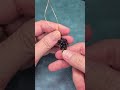 Making Beaded Grapes with Purple Teardrop Beads