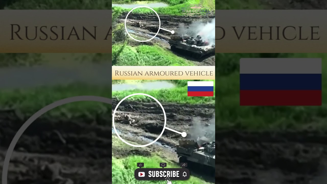 Ukrainian kamikaze drone destroy Russian armoured vehicle up into flames near Vuledar 