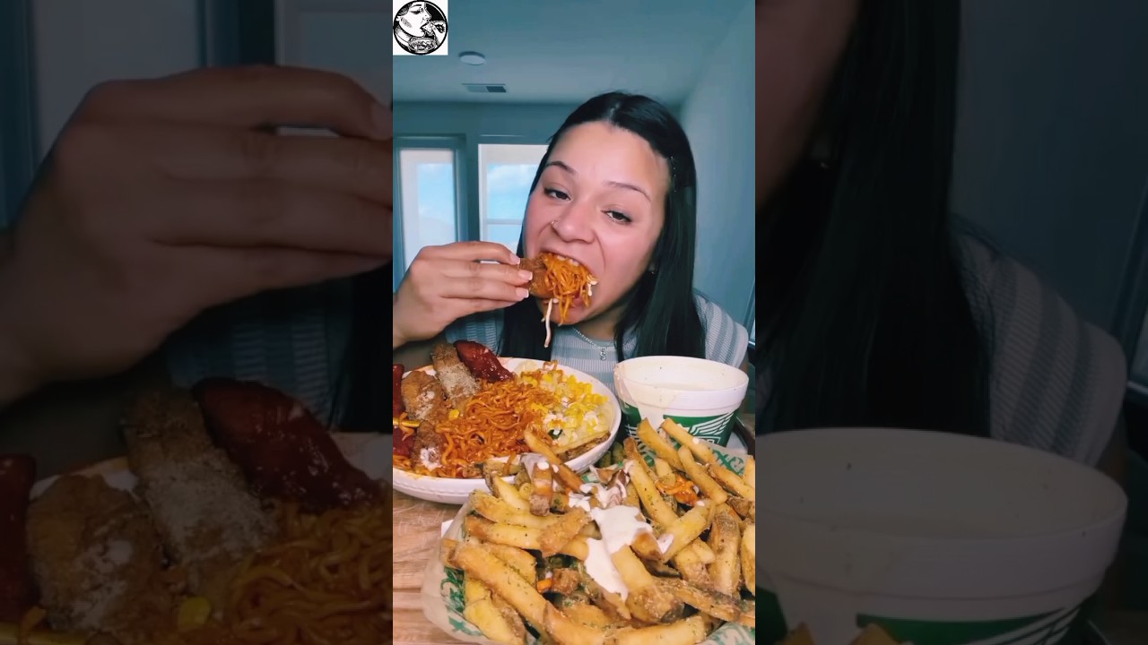🍗🔥Viral Spicy Buldak, Wingstop Chicken Tenders Nova Review 🍜#shorts #asmr #mukbang #trending